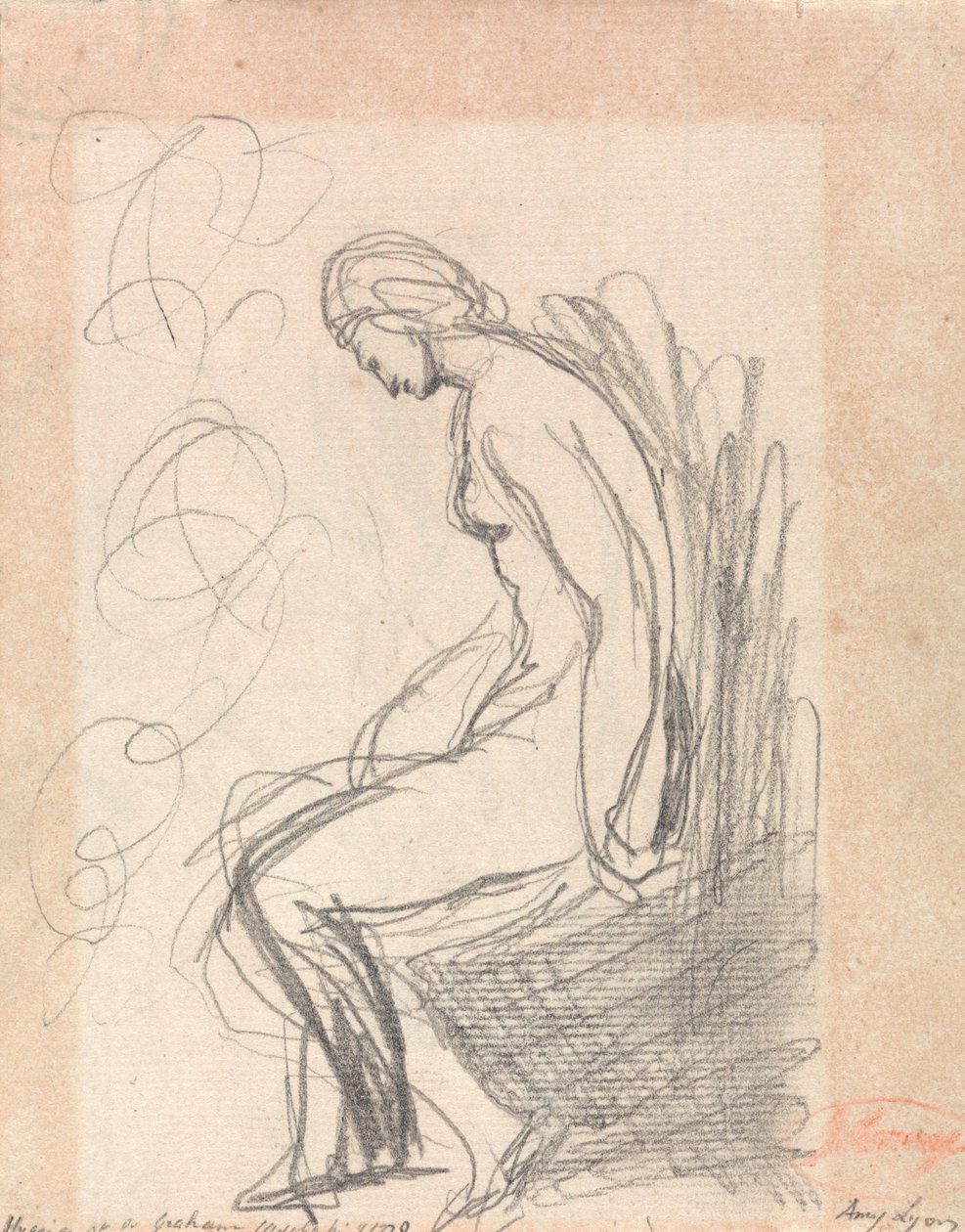 Femme nue assise - George Romney