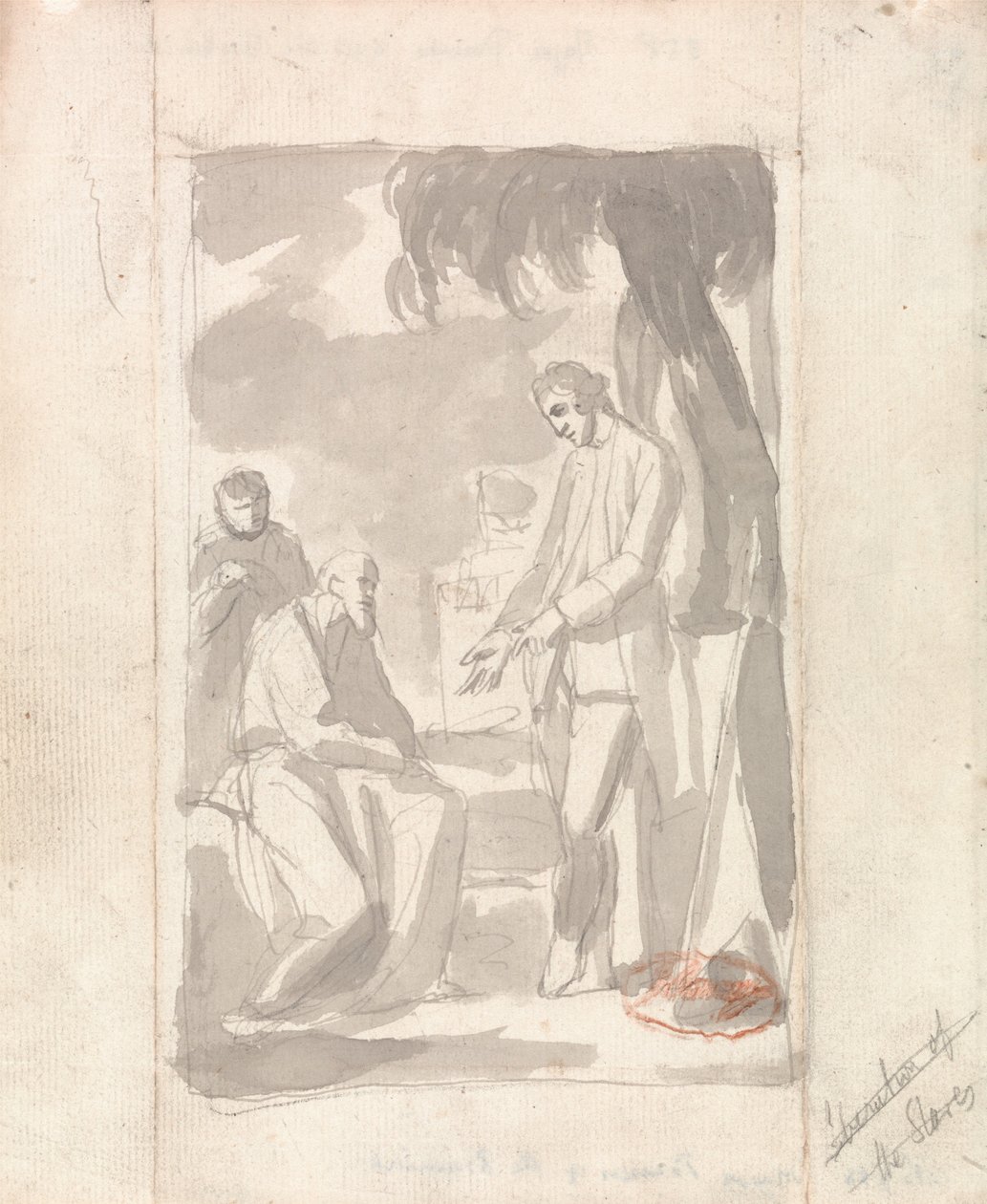 Étude pour le portrait du major Thomas Pearson et du brahmane - George Romney