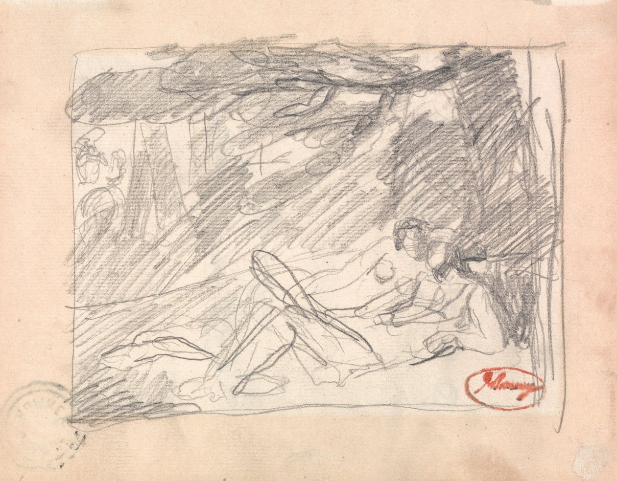 Deux amoureux dans un paysage - George Romney