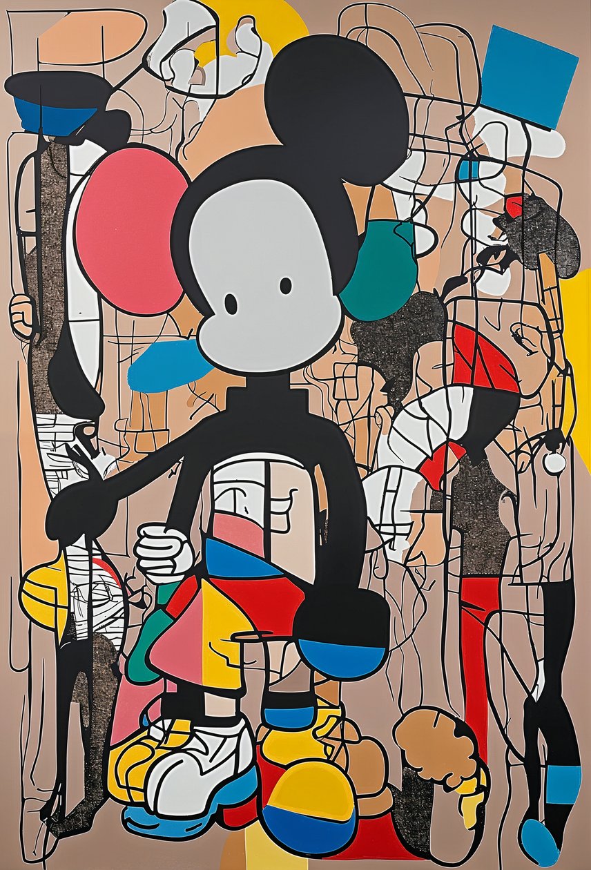 Fragments de temps, 2024 (acrylique sur toile) - George Rosaly