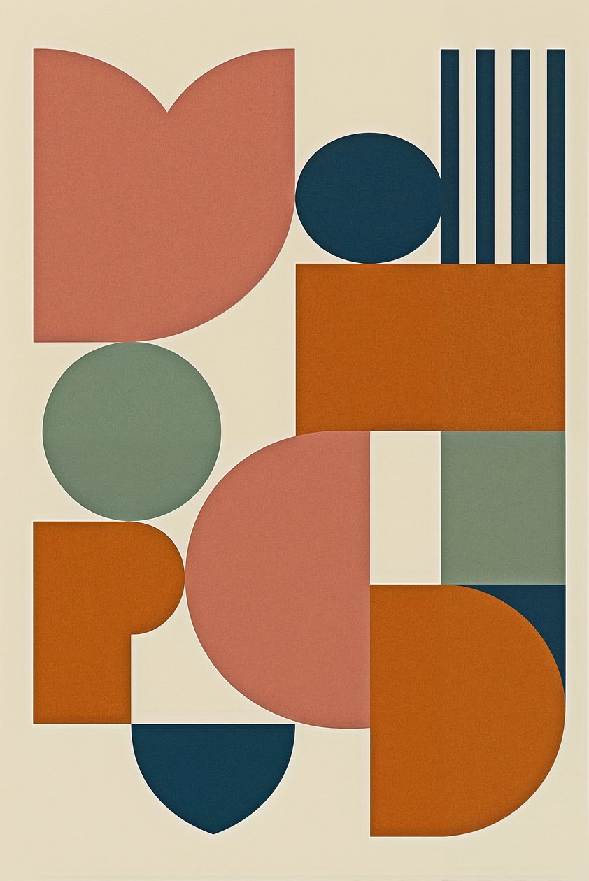 Géométrie du moi, 2025 (acrylique sur toile) - George Rosaly