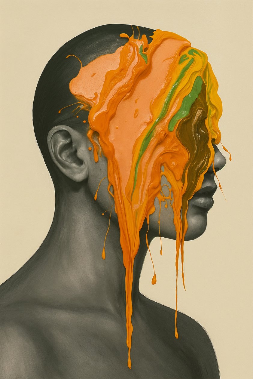 Golden Noise, 2025 (acrylique sur toile) - George Rosaly