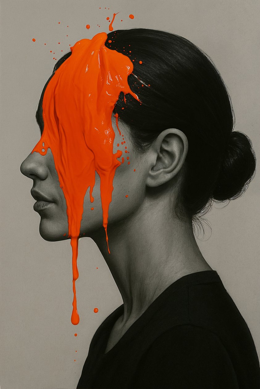 Signal in Silence, 2025 (acrylique sur toile) - George Rosaly