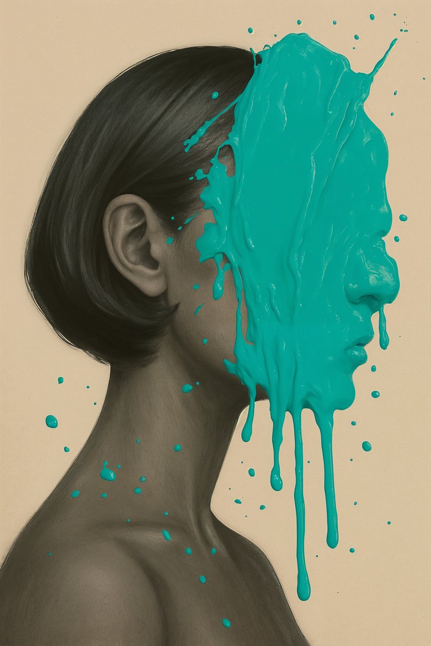 The Muted Bloom, 2025 (acrylique sur toile) - George Rosaly