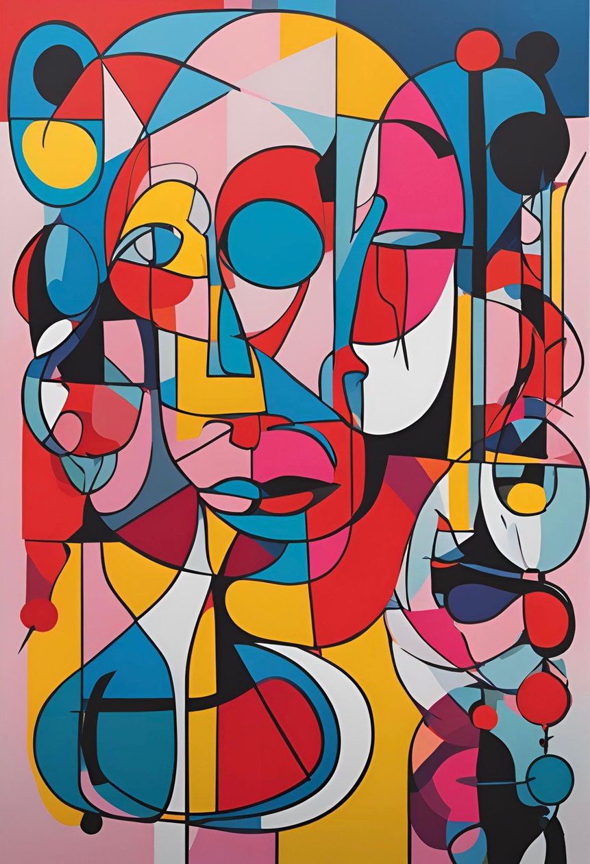Vivid Reflections, 2024 (acrylique sur toile) - George Rosaly
