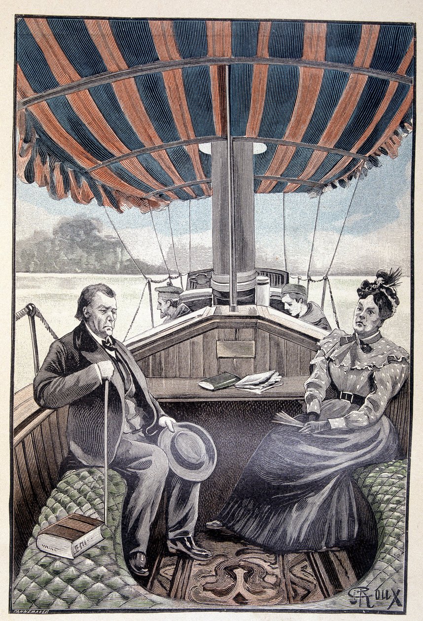 À bord de leur yacht à vapeur (page 384) dans « Le Testament d