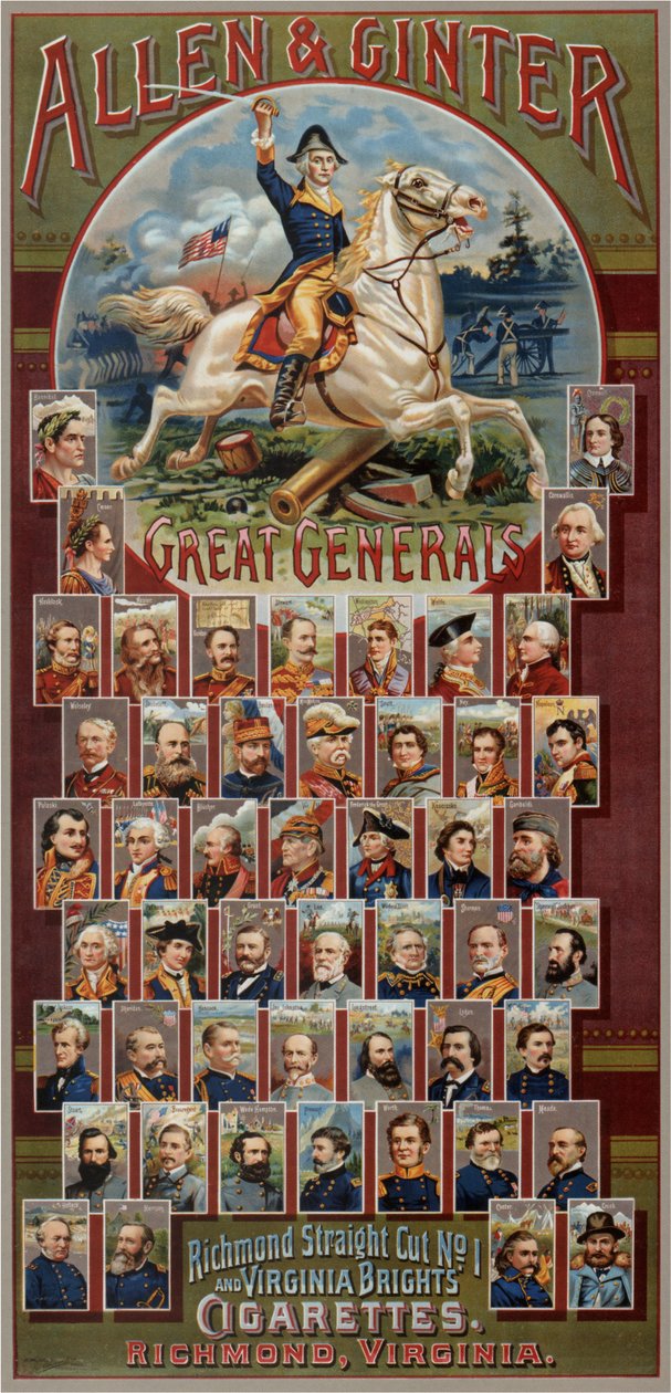 La série des Grands Généraux pour Allen & Ginter Cigarettes Brands - George S. Harris