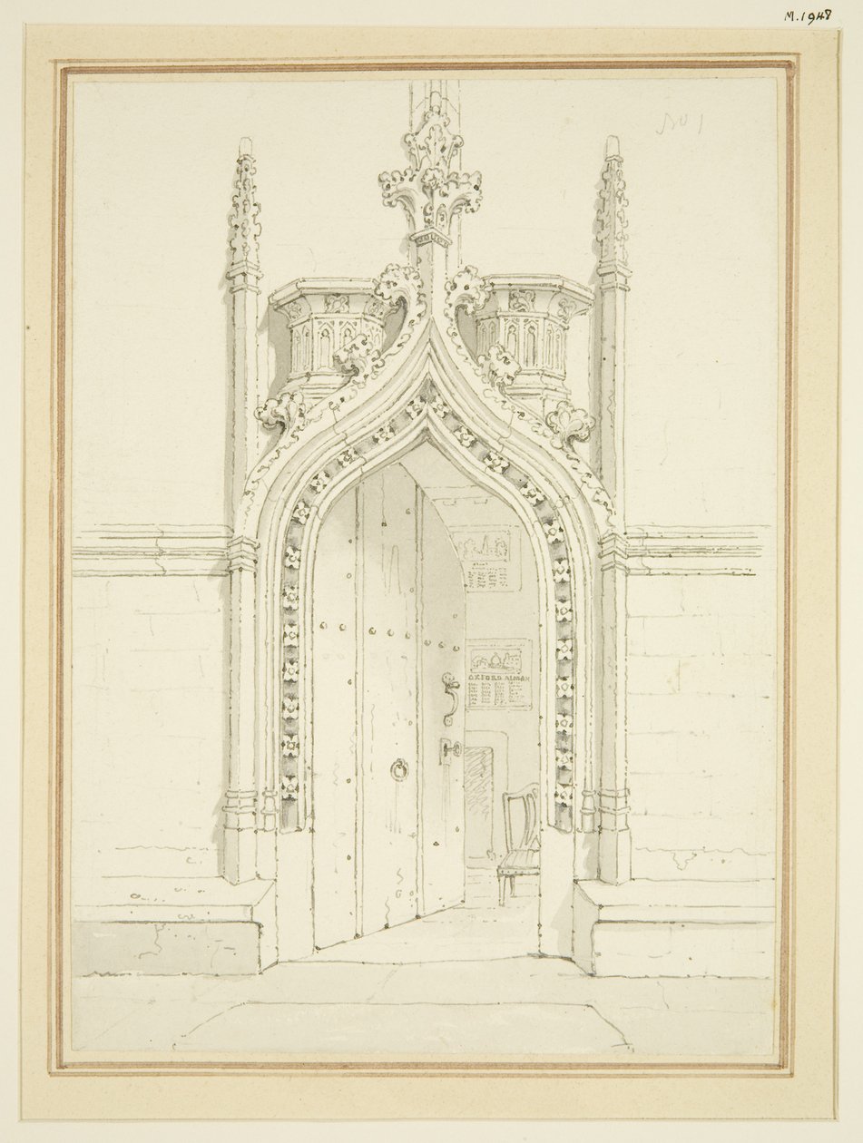 Porte de la Salle de la Sacristie de St Mary Redcliffe, vers 1812 - George Shepherd