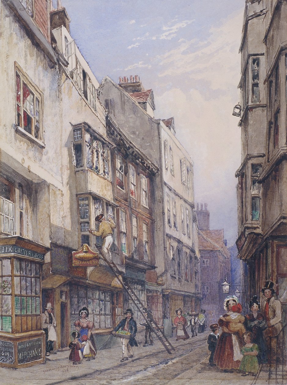 Bell Yard près de Chancery Lane, Londres, 1835 - George Sidney Shepherd