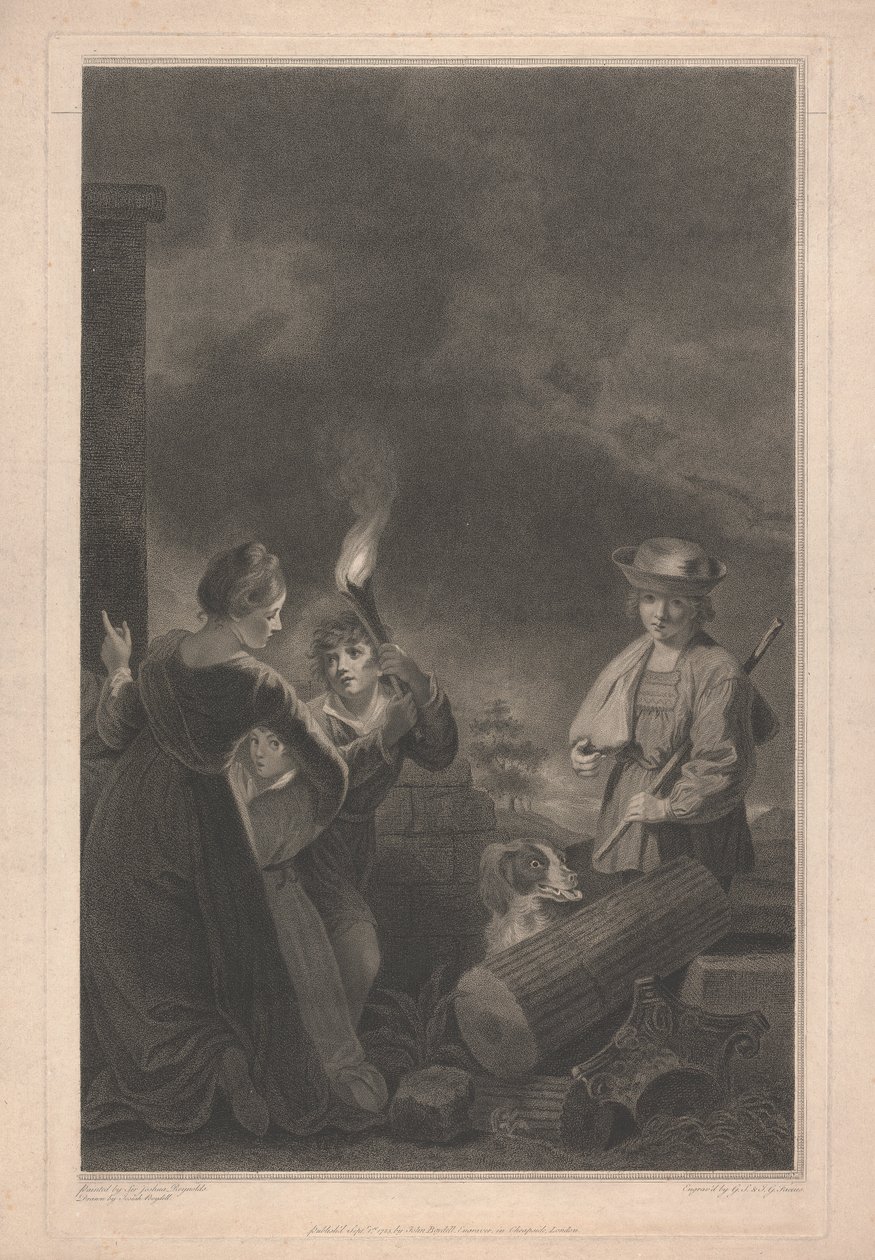 Fenêtre ouest de la chapelle, New College Oxford : berger et chien, partie de la fenêtre de la Nativité - George Siegmund Facius