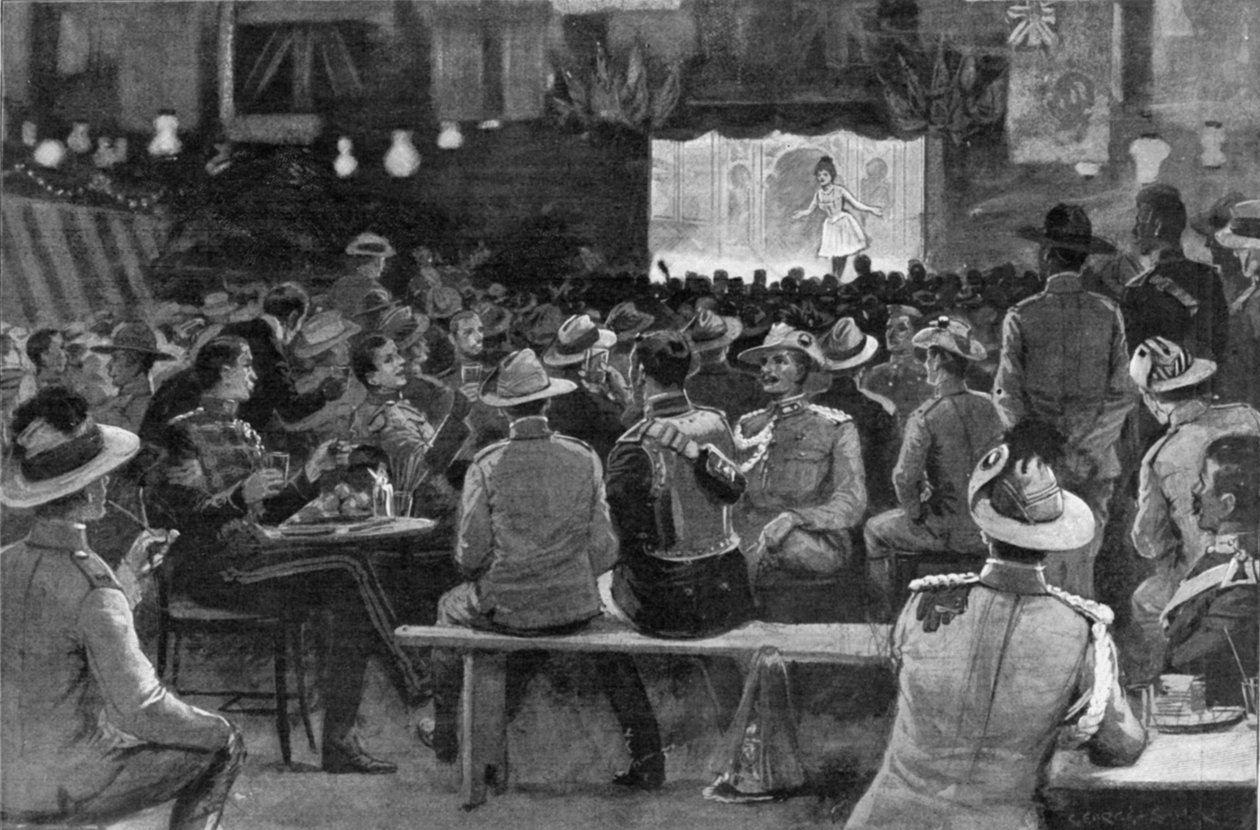 Le divertissement des coloniaux donné par les Royal Horse Guards à Albany Street Barracks, illustration de 
