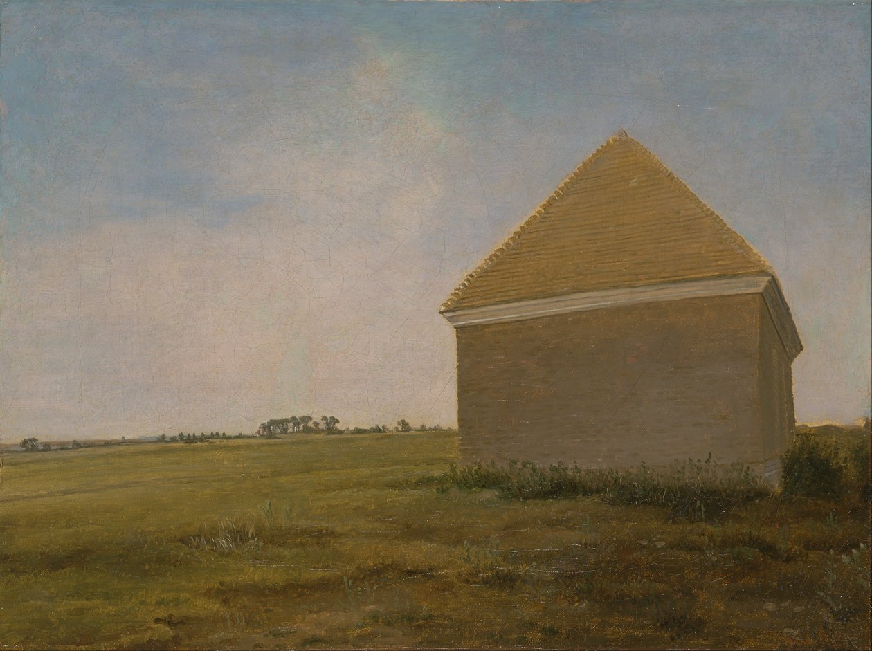 Newmarket Heath, avec une maison d