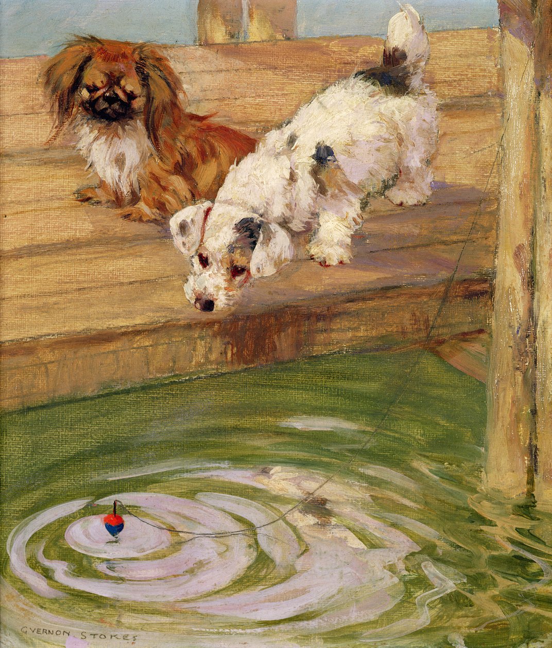 Un pékin et un terrier - George Vernon Stokes