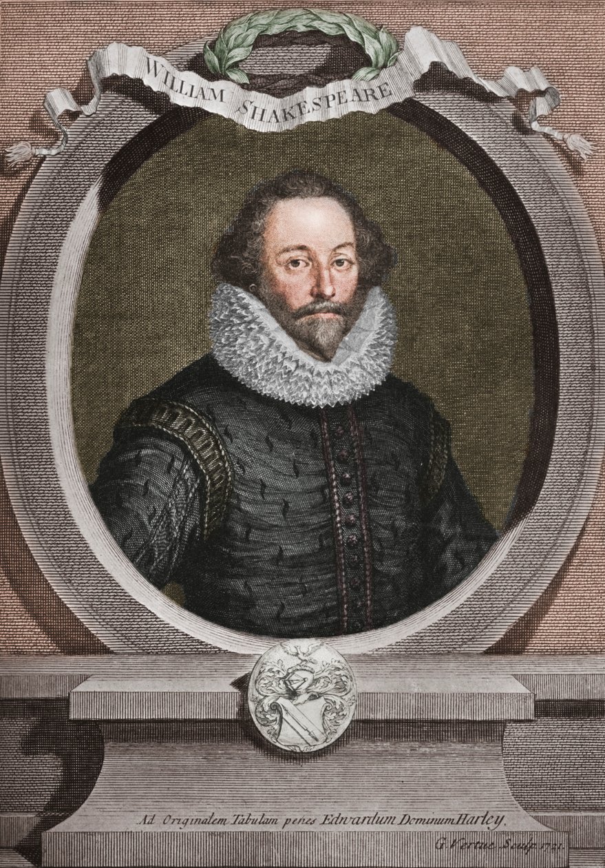 William Shakespeare 1564-1616, poète et dramaturge anglais, 1721, 1913 - George Vertue