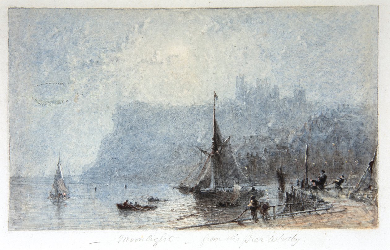 Clair de Lune - depuis le Quai Whitby - George Weatherill