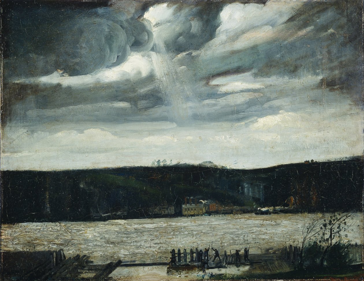 Une journée nuageuse (Hudson River : grain approchant) - George Wesley Bellows