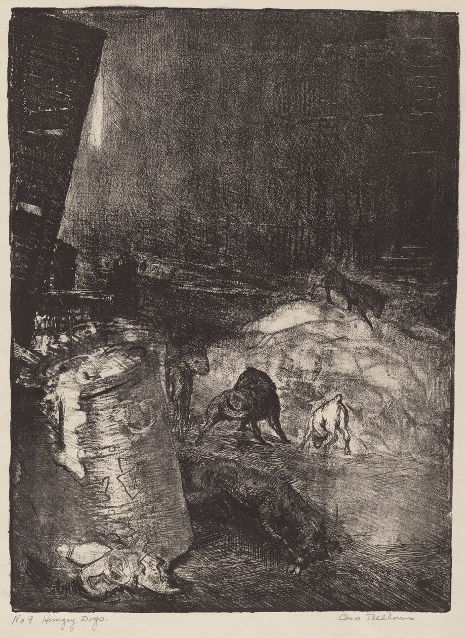 Chiens affamés, deuxième pierre - George Wesley Bellows