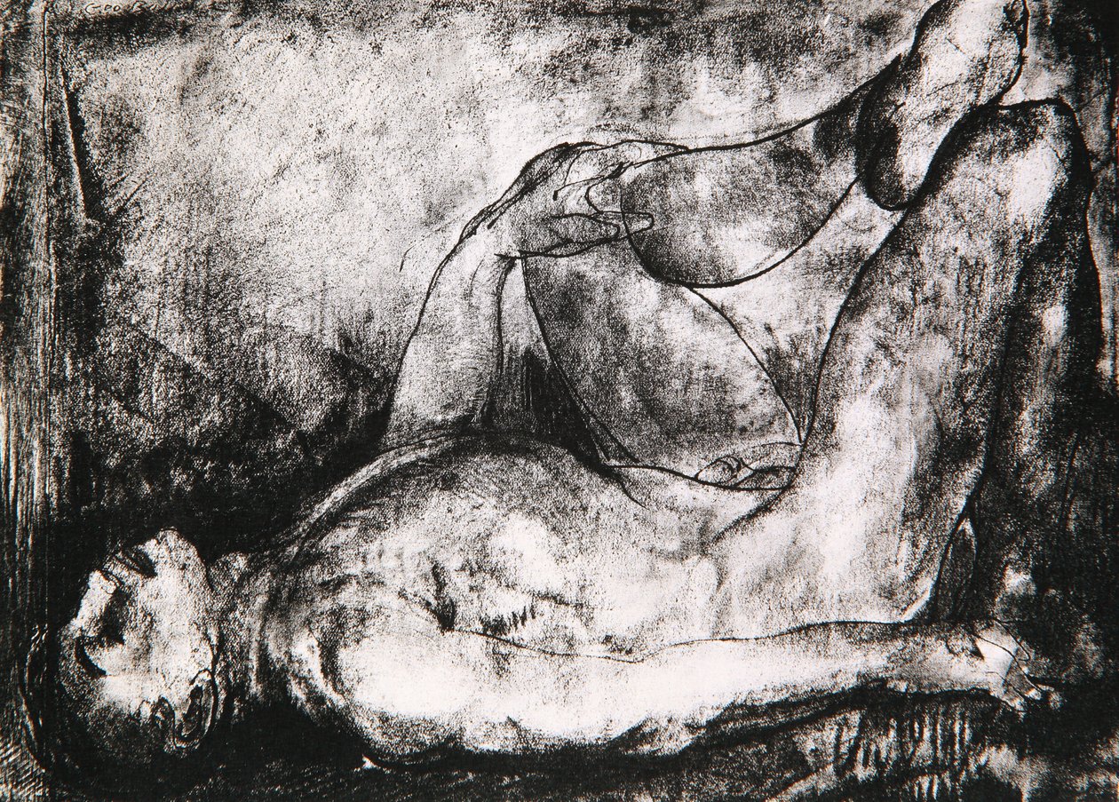 Homme sur le dos, nu, c.1916 - George Wesley Bellows