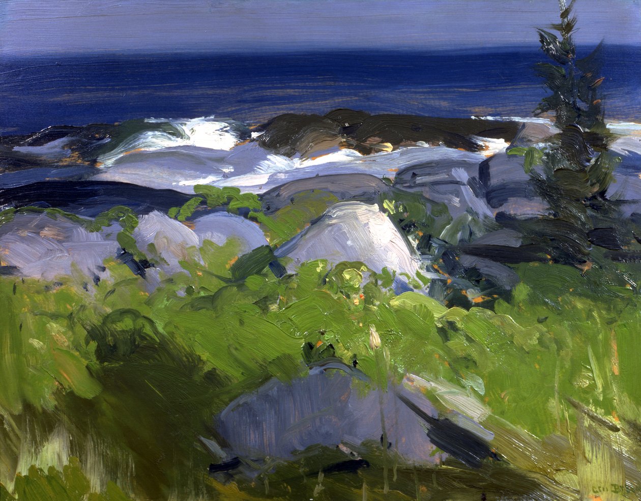 Rive couverte de vignes - Île Monhegan, 1913 - George Wesley Bellows