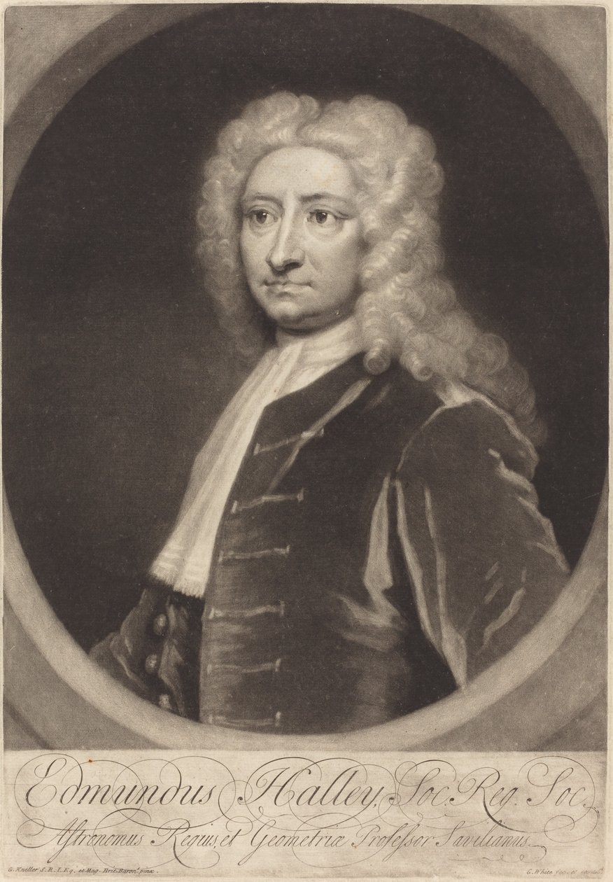 Edmund Halley - George White after Sir Godfrey Kneller