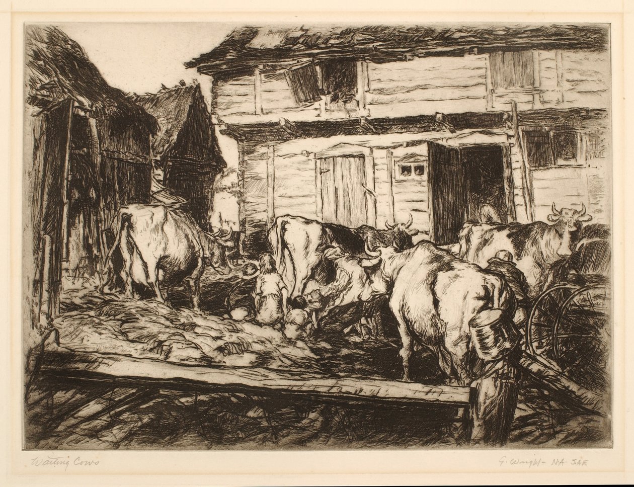 Vaches en attente - George Wright