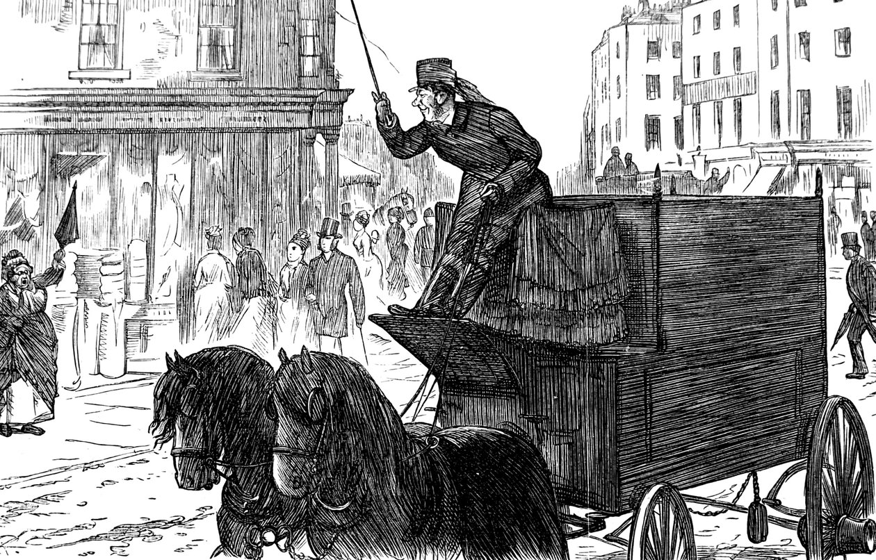 Une rue animée à Londres - George du Maurier