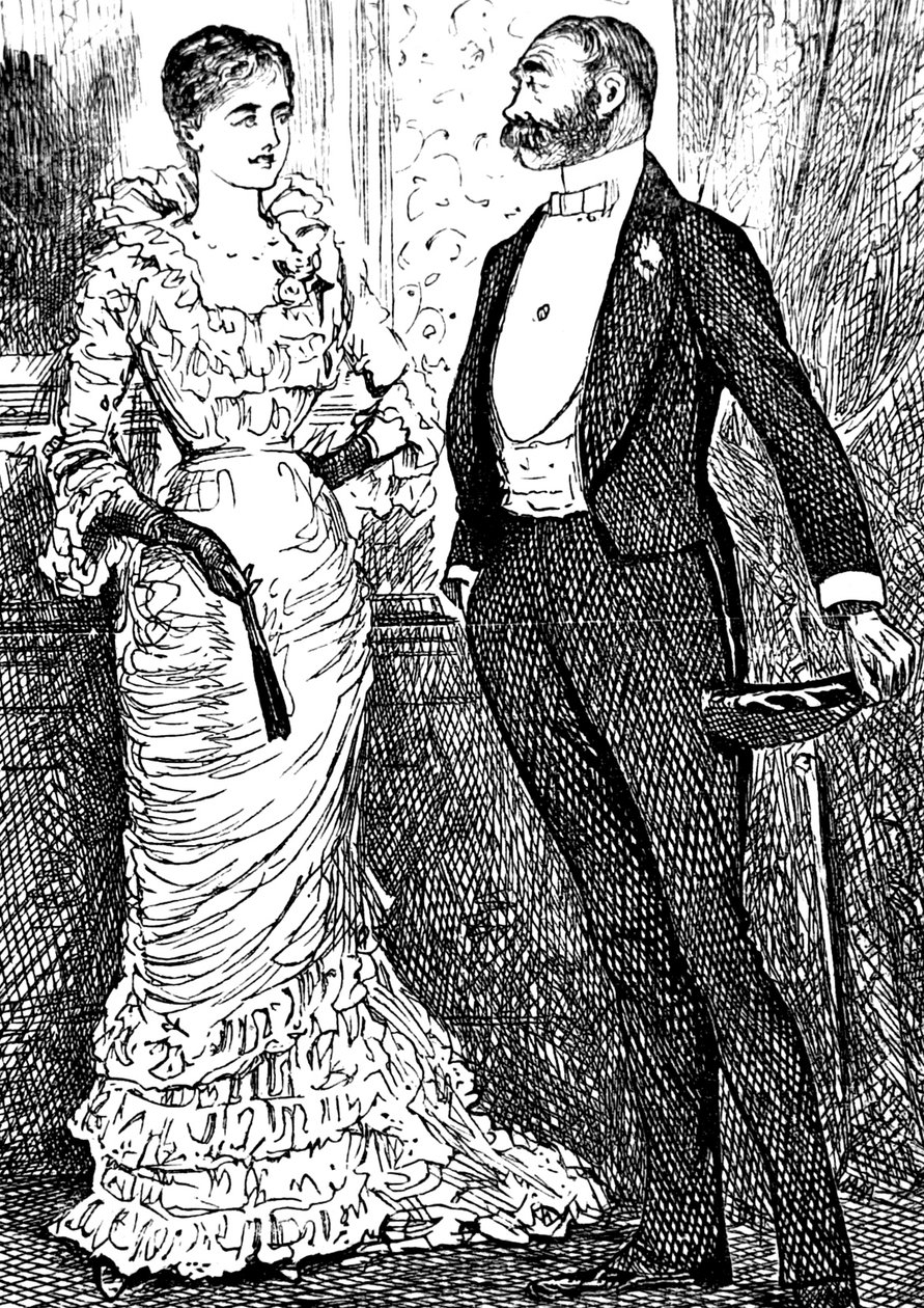 Une femme et un gentleman en tenue de soirée - George du Maurier