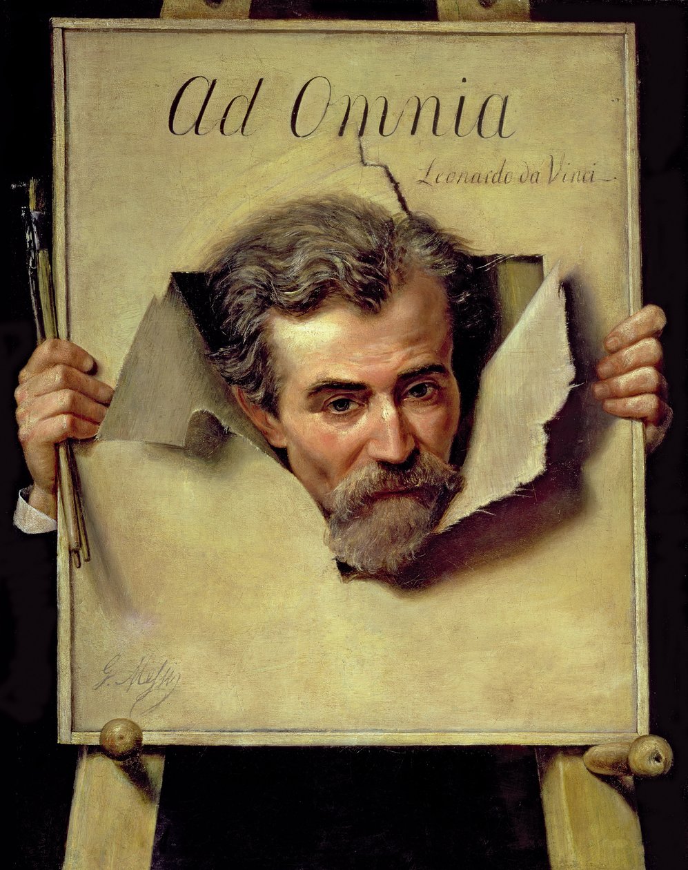 Ad Omnia Leonardo da Vinci, supposé être un autoportrait de l