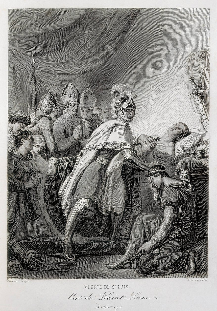 LOUIS IX, Saint Louis, de France (gravure) - Georges (after) Rouget