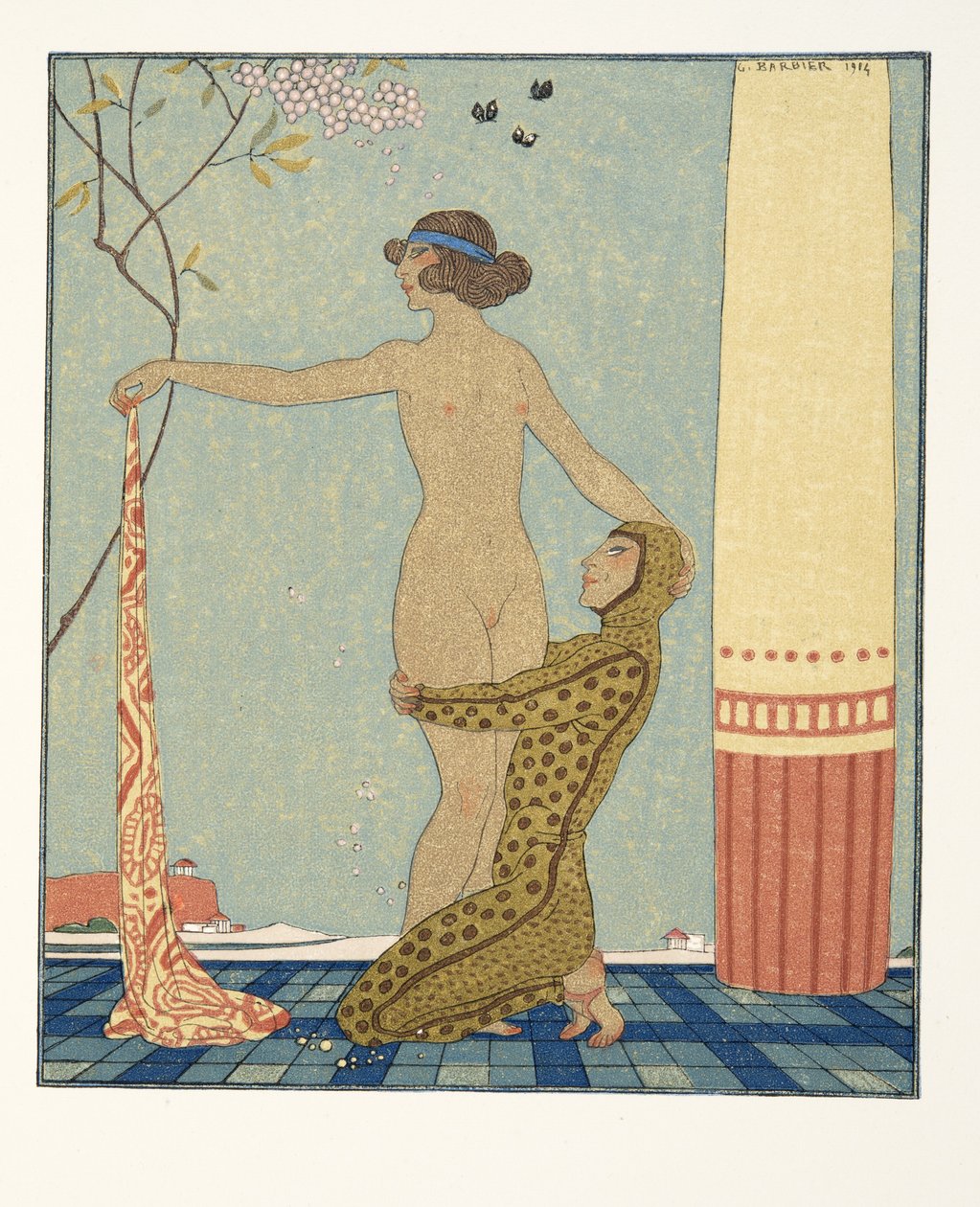 Bilitis, illustration de Les Chansons de Bilitis, par Pierre Louys, pub. 1922 - Georges Barbier