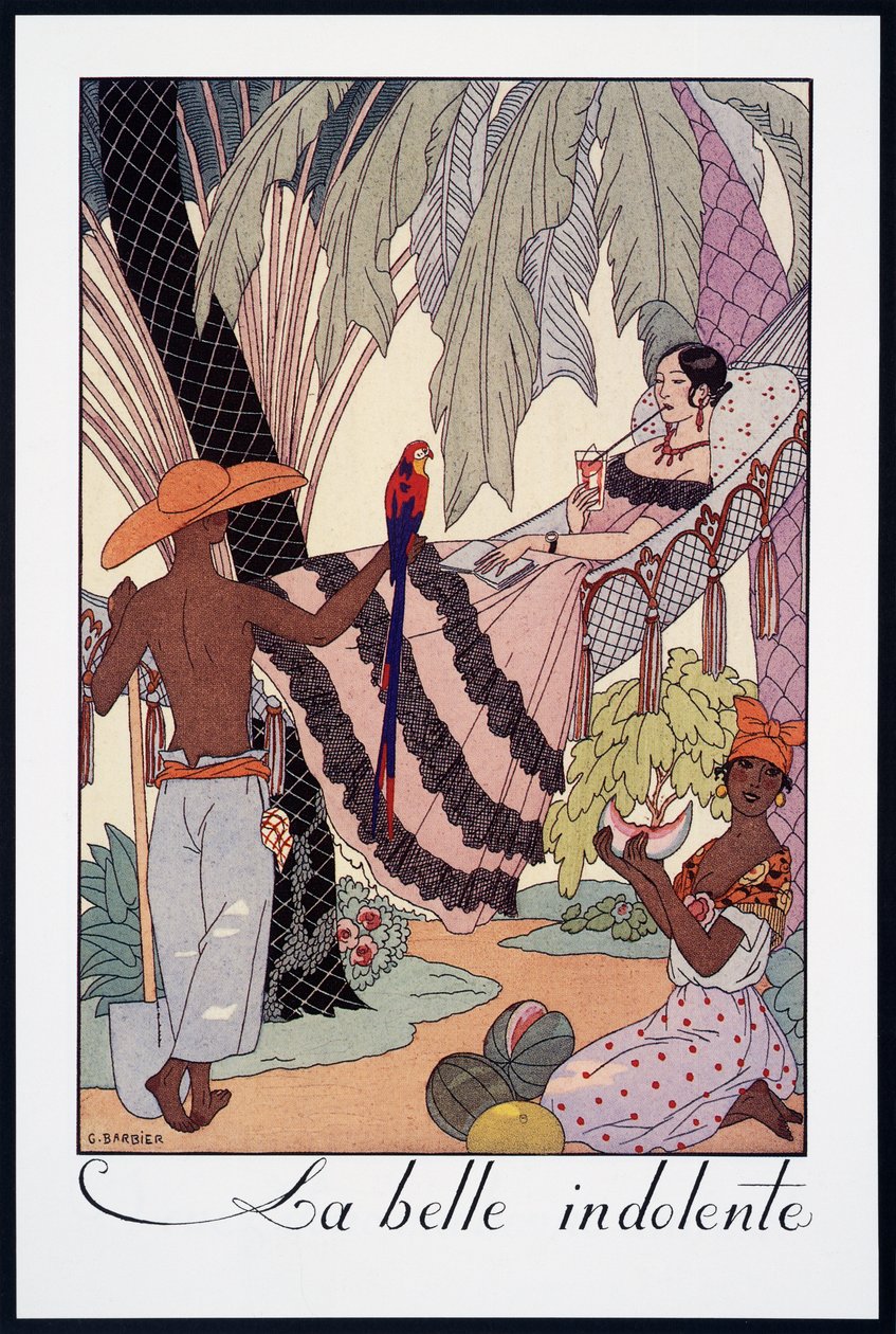 La Belle Indolente, de Falbalas et Fanfreluches, Almanach des Modes Présentes, Passées et Futures - Georges Barbier