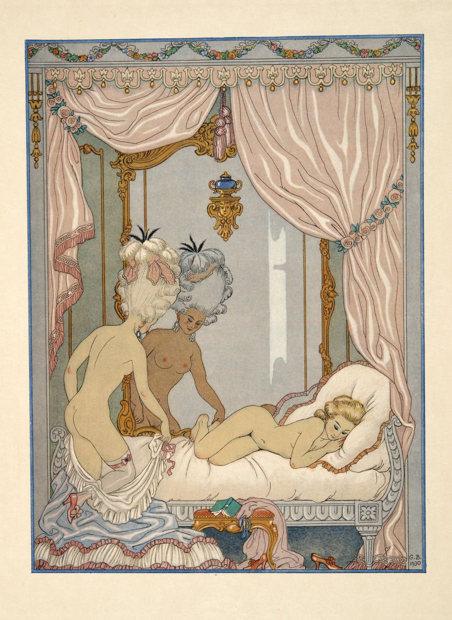 Visite de la marquise de Merteuil à la chambre de Cécile de Volanges, illustration de 
