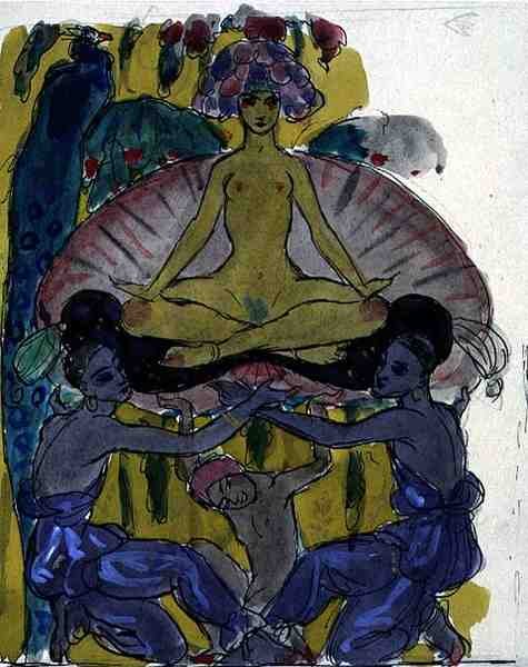 Étude pour La Naissance de Vénus (détail) - Georges Barbier