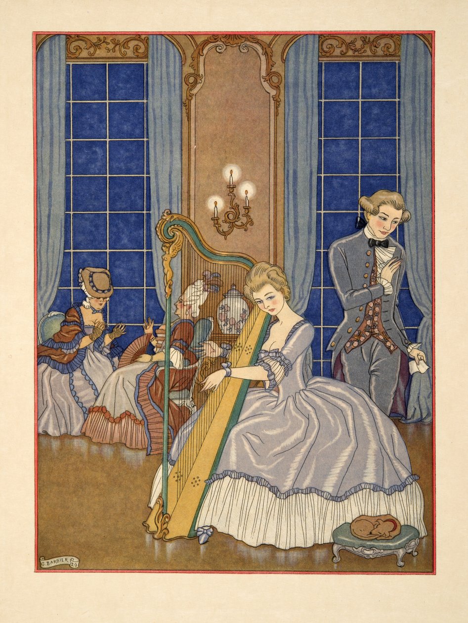 Valmont séduisant sa victime, illustration des 