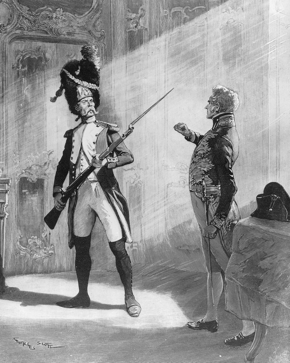 Flambeau et Klemens von Metternich, illustration pour la pièce "L