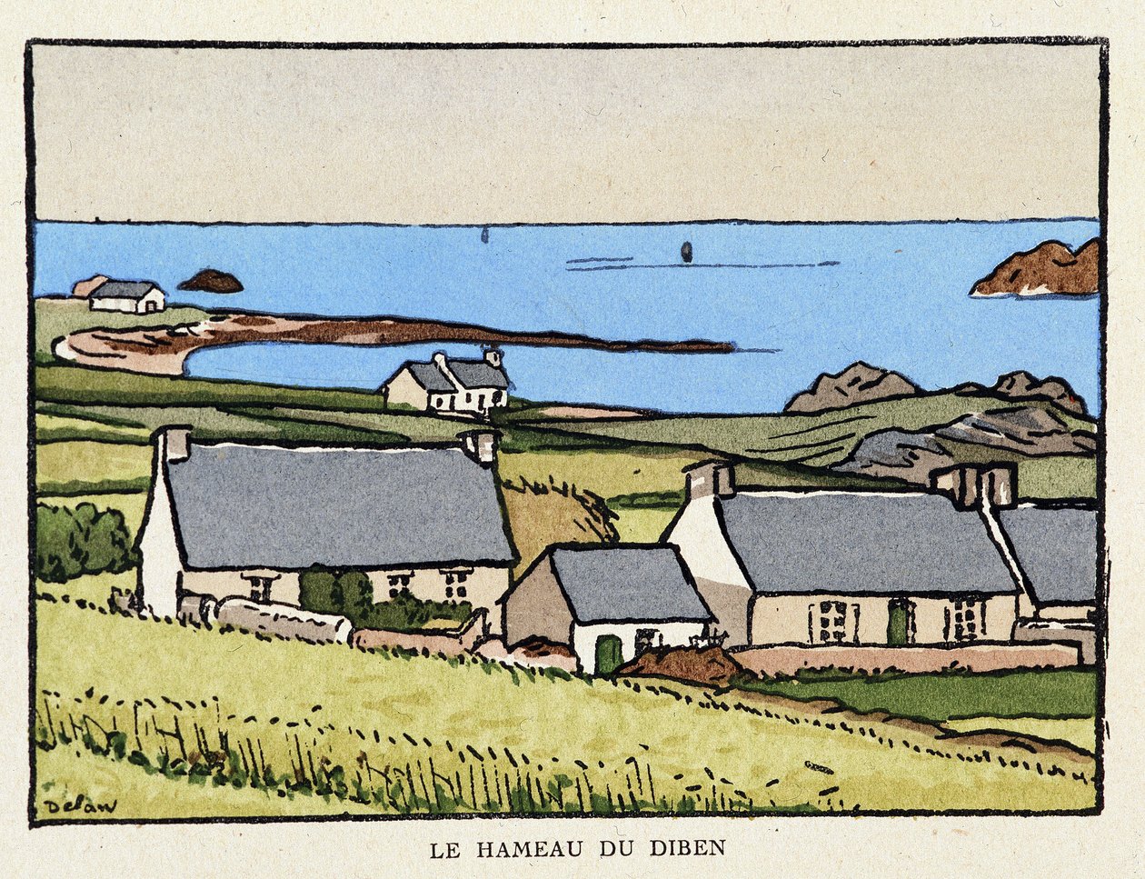 Le hameau de Diben - dans « Sur les chemins de France » par Georges Delaw (1871-1938) - Georges Delaw