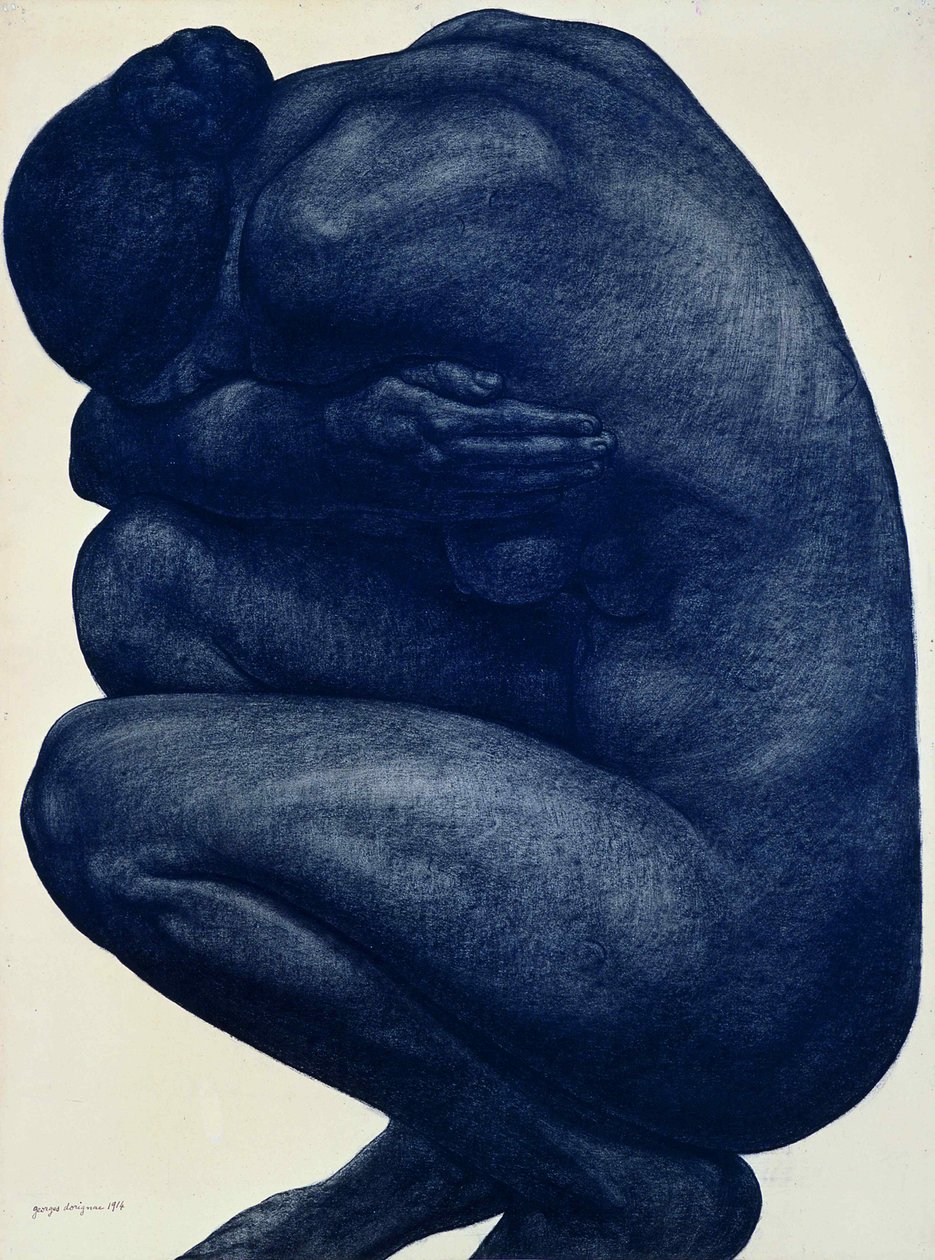Femme nue accroupie, 1916 - Georges Dorignac