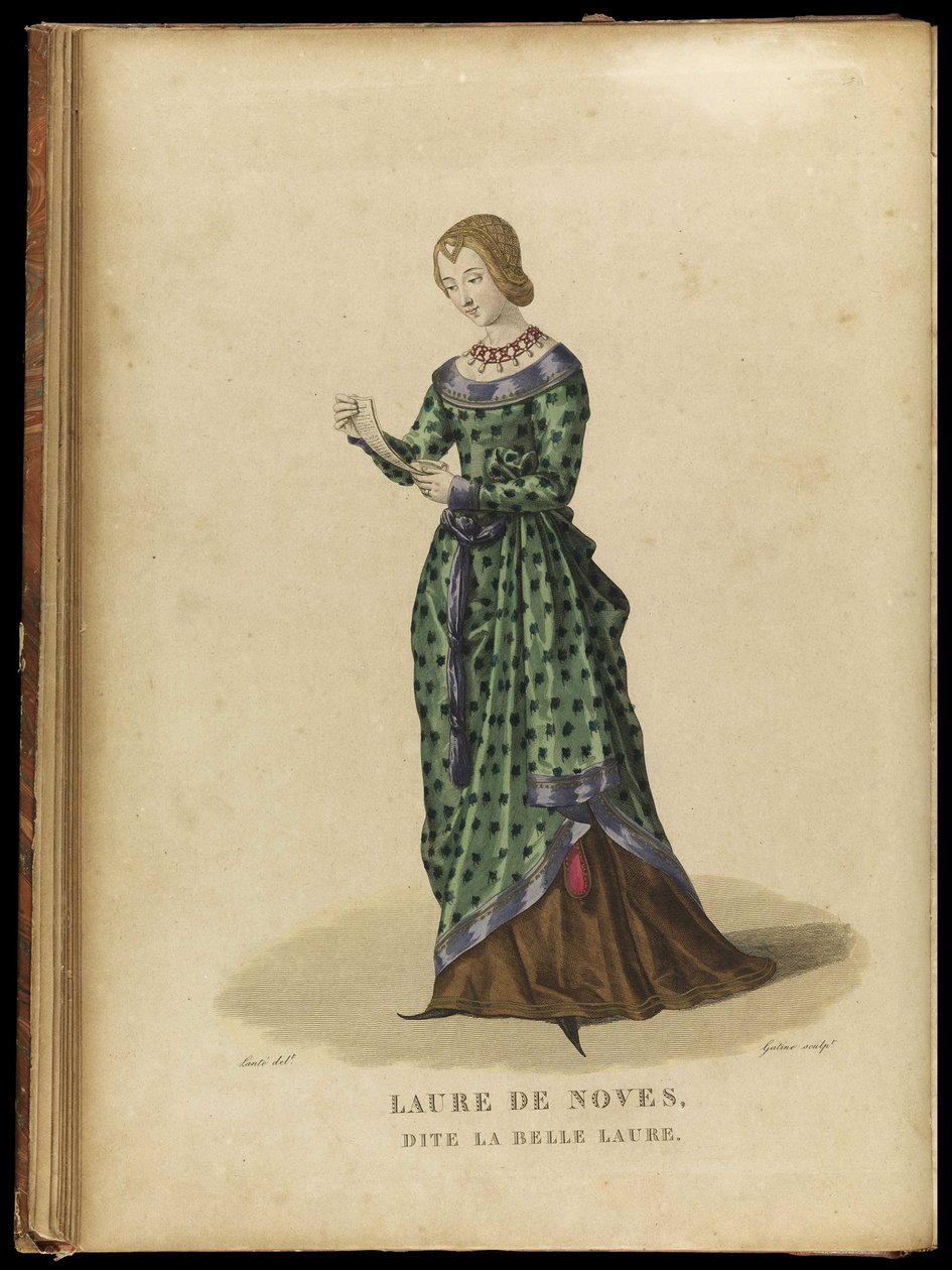 Laura de Noves 1310-1348, fin du 18e siècle - Georges Jacques Gatine