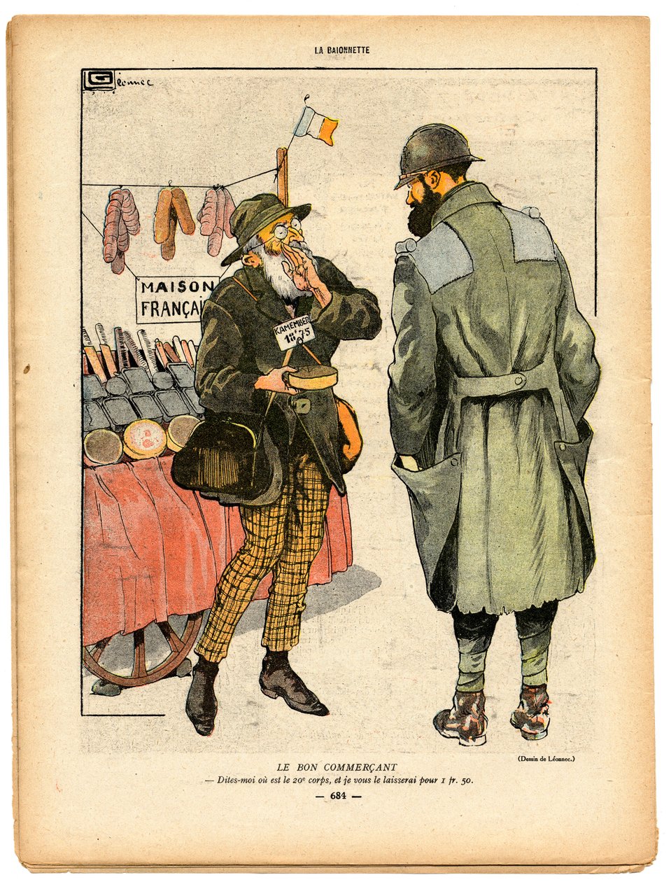 La Baionnette, Satirique en Colours - Georges Leonnec