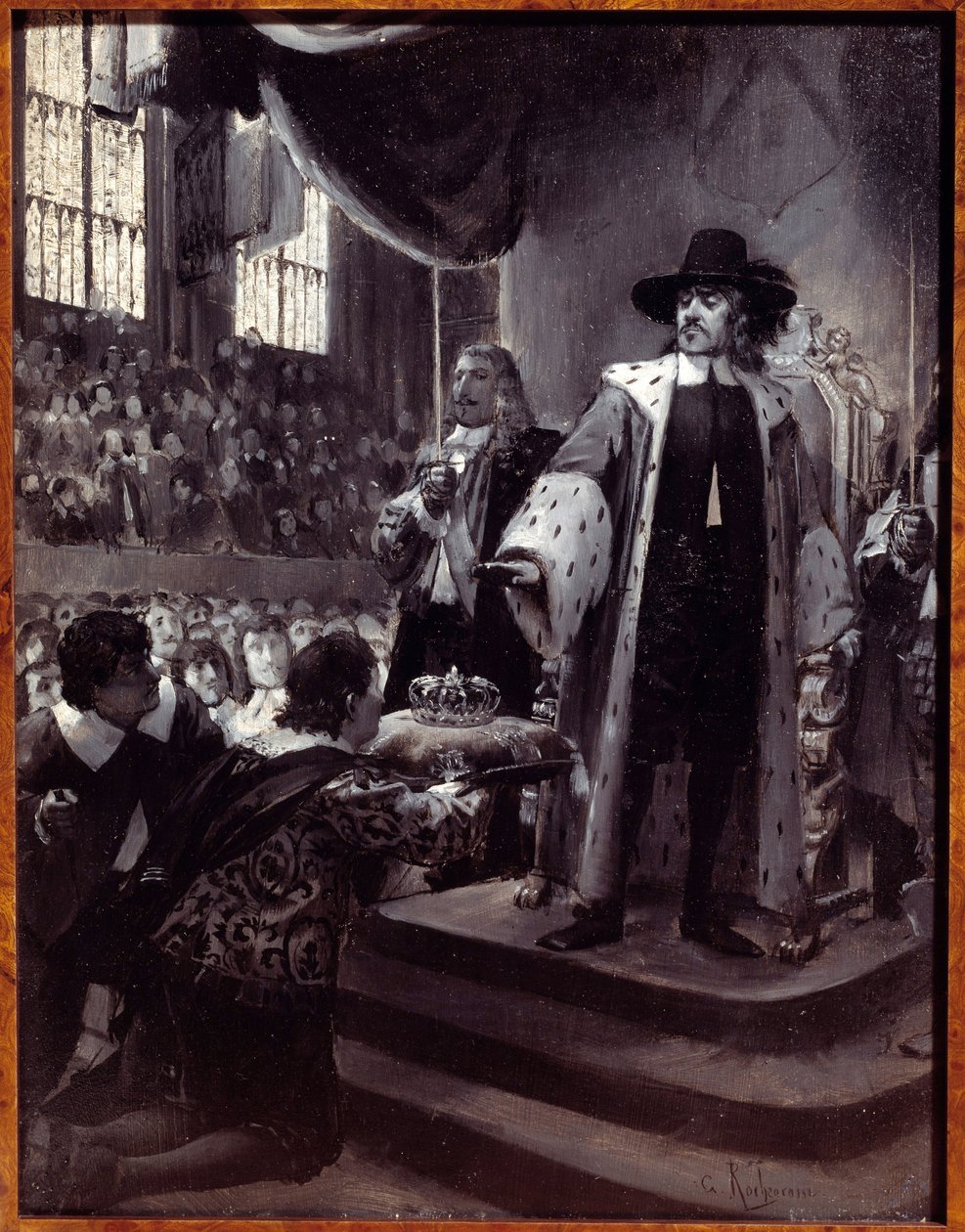 Oliver Cromwell refusant la couronne - Georges Marie Rochegrosse