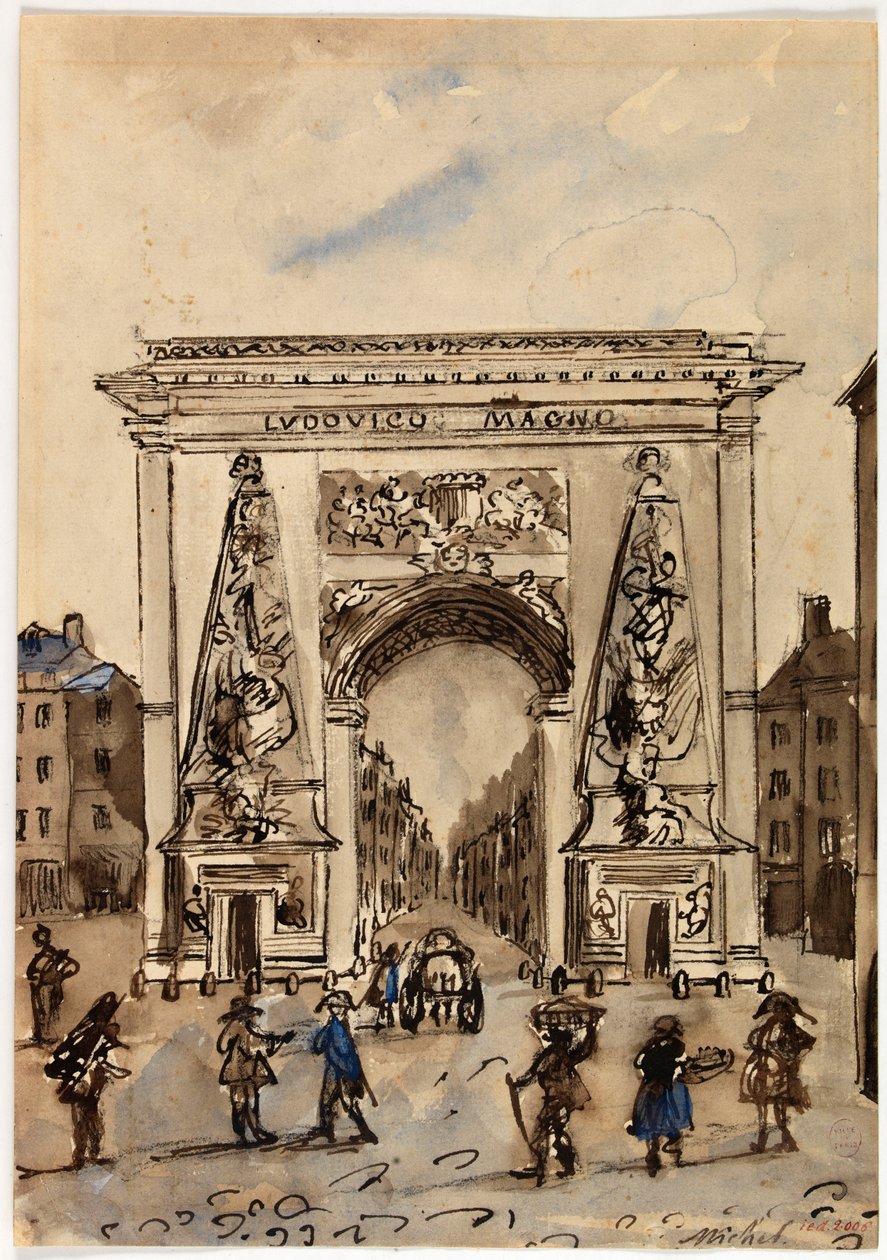 Entrée du faubourg Saint-Martin - Georges Michel