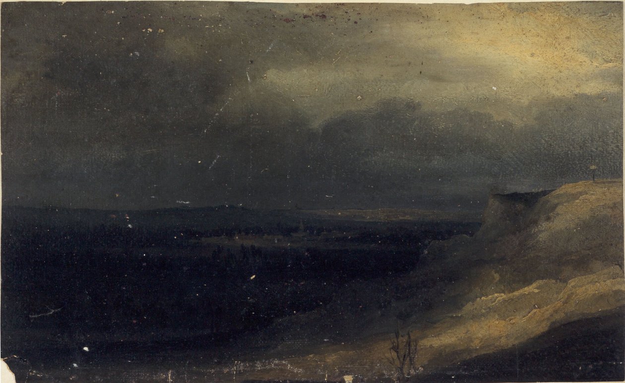 Vue présumée de Montmartre, vers 1830 - Georges Michel