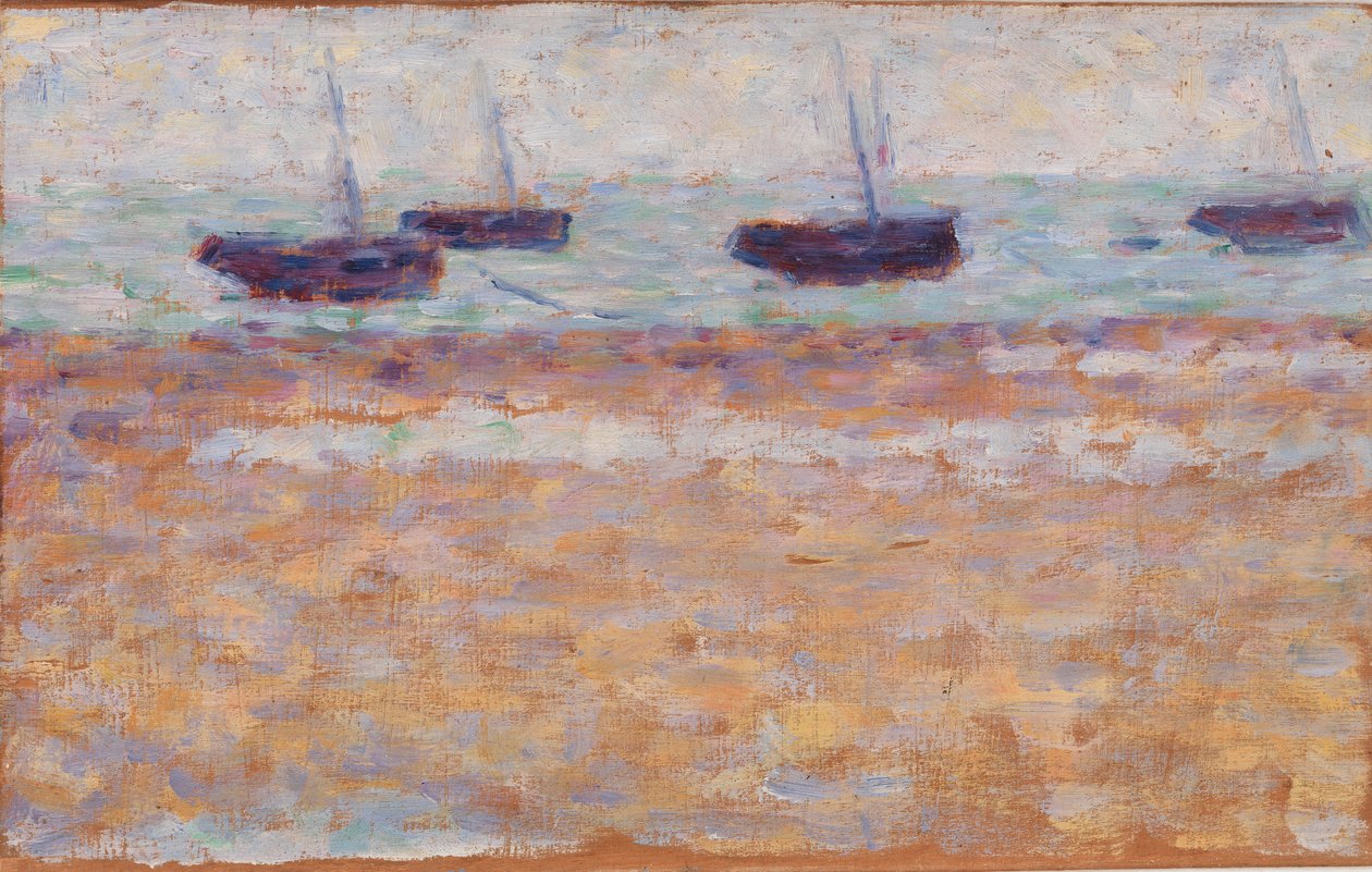 Quatre bateaux à Grandcamp - Georges Seurat
