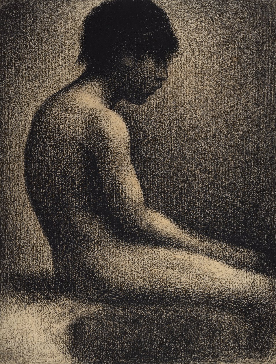 Nu assis : Étude pour "Une Baignade - Georges Seurat