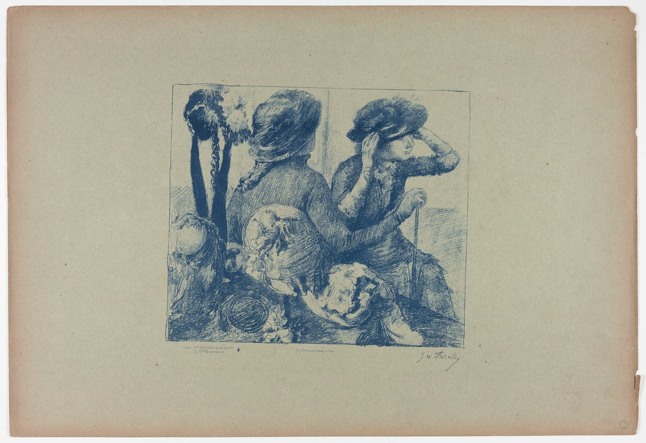 Femmes dans un magasin de chapeaux - Georges William Thornley