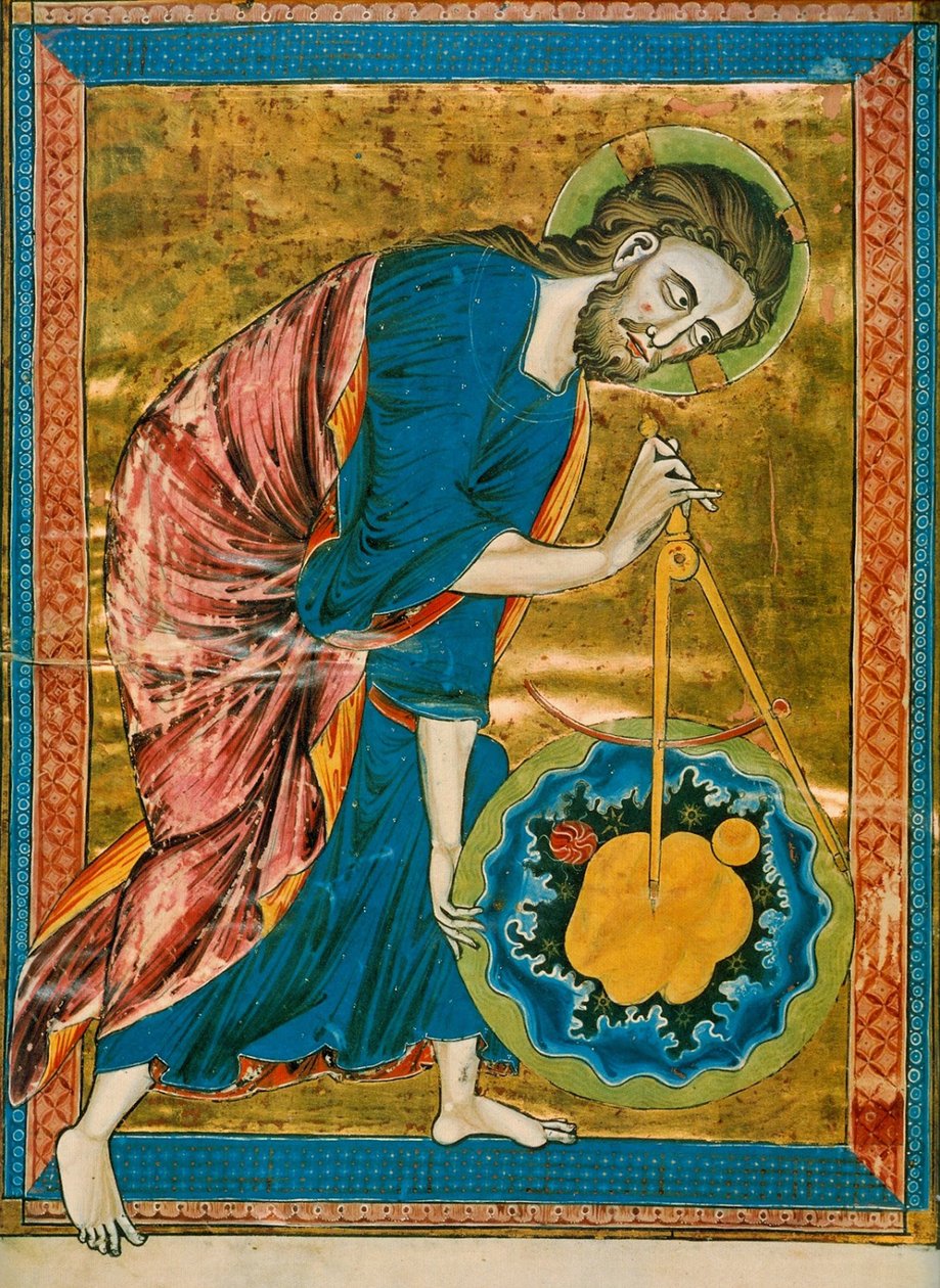 Dieu le géomètre, Codex Vindobonensis 2554, vers 1220-1230 (29304249070) - Georgia Levan Ramishvili from Tbilisi