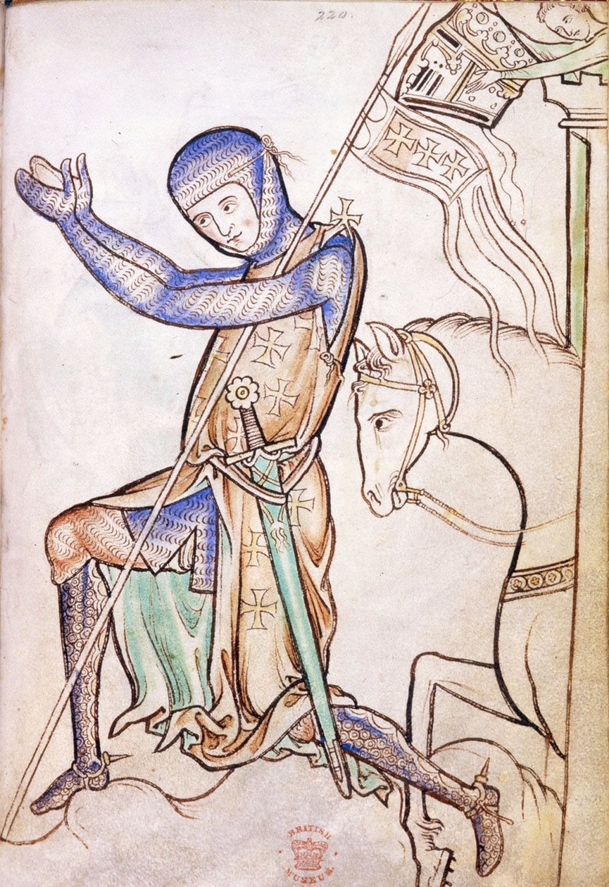 Chevalier agenouillé du Psautier de Westminster, 13e siècle (29372750322) - Georgia Levan Ramishvili from Tbilisi