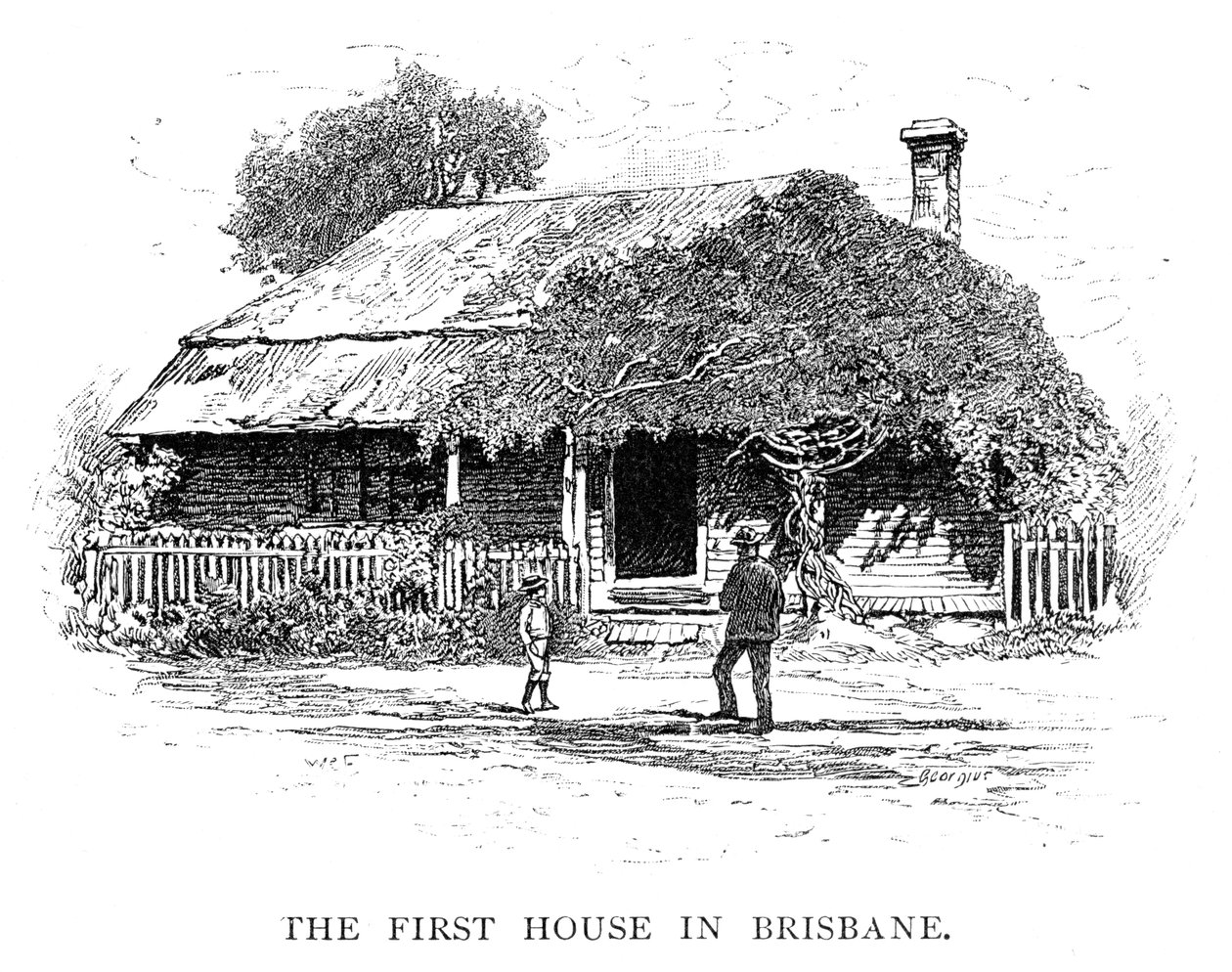La première maison à Brisbane, Australie, 1886 - Georgius