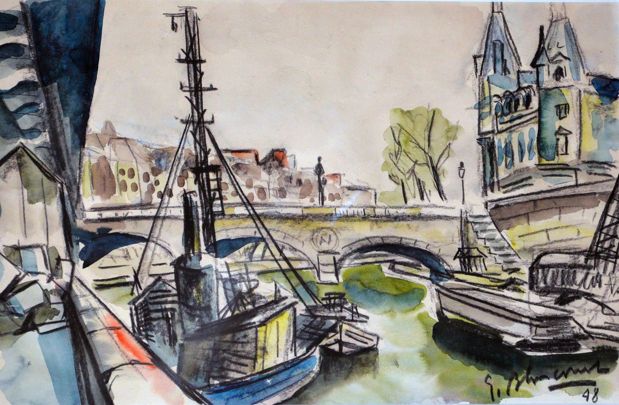 La Seine à Paris 1948 - Gerald Bloncourt