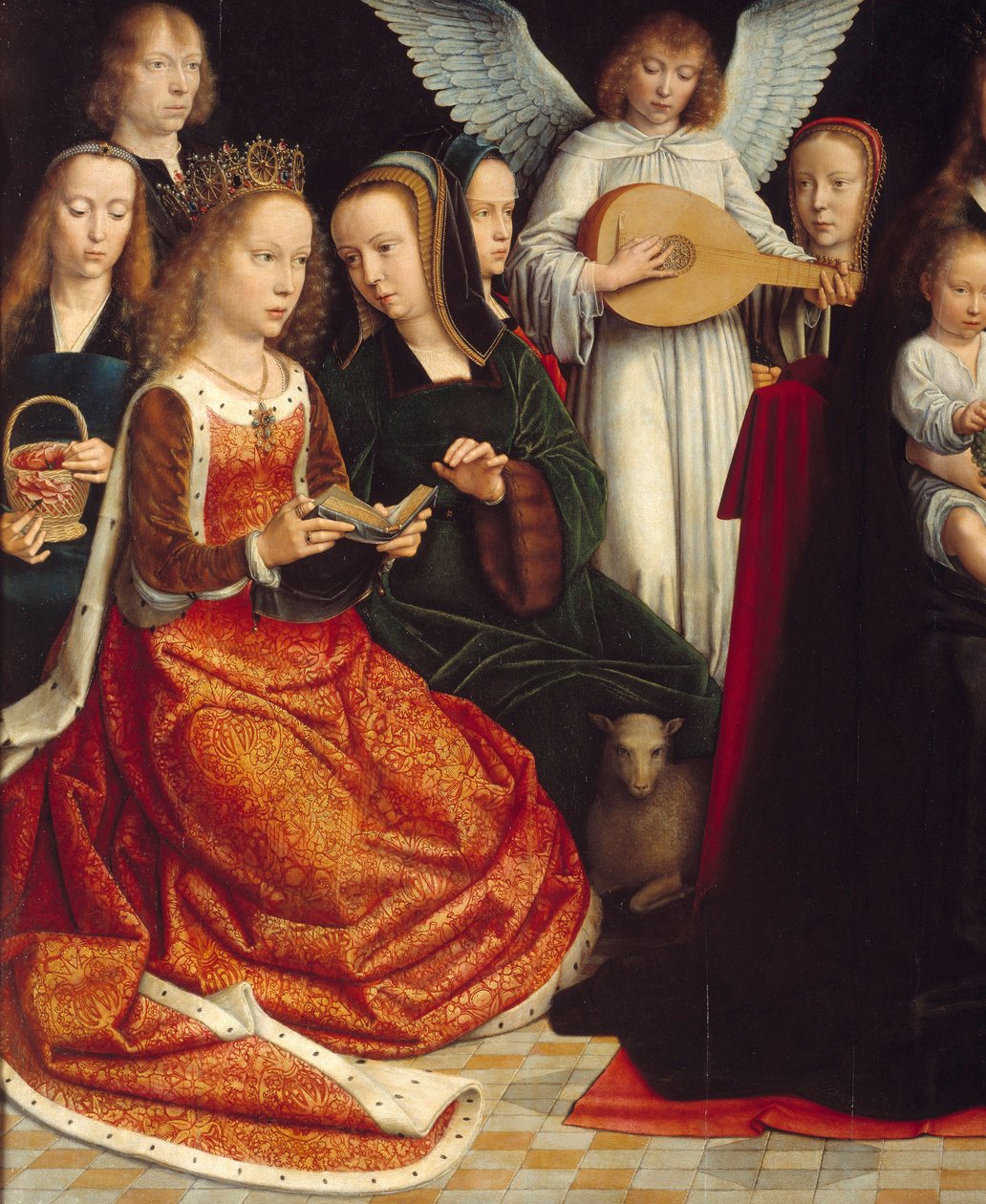 La Vierge parmi les saints (détail) - Gerard David